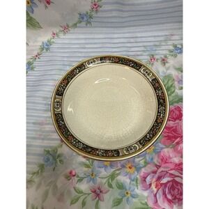 Antique John Maddock & Sons Royal Vitreous Bowl-England, Floral Border/Gold Trim